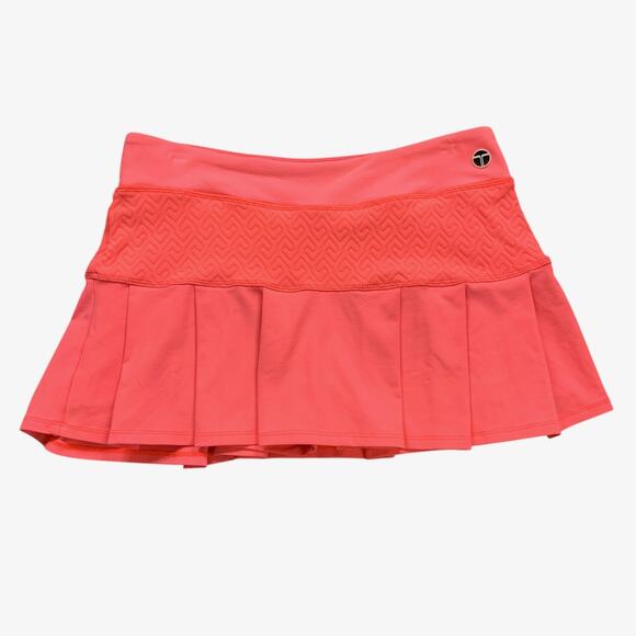 Trina Turk Skort Womens XL Extra Large Neon Peach Recreation Pleated Inner Short - Picture 1 of 16